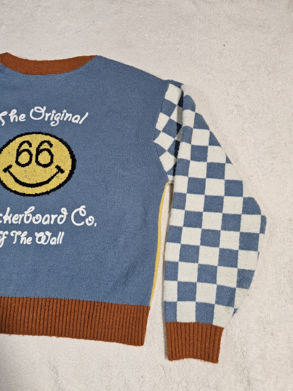Vans Off The Wall Dusk Downer Checkered Cardigan Sweater Button Woman’s Size S - Picture 10 of 15